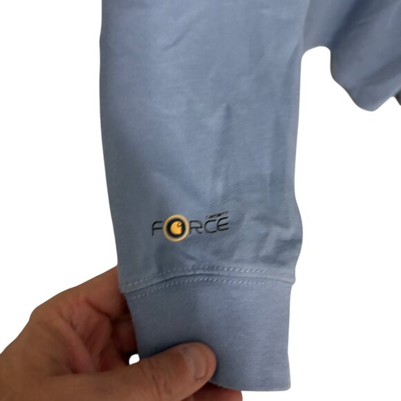 Carhartt Force Long Sleeve Shirt Mens Size XXL Pocket Light Blue - Picture 3 of 8